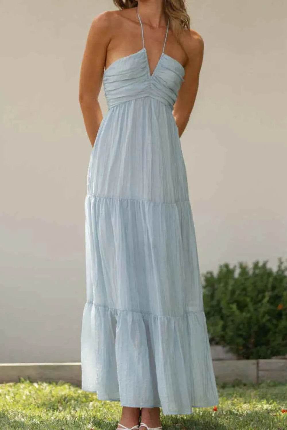 Tiered Halter Neck Cami Dress.