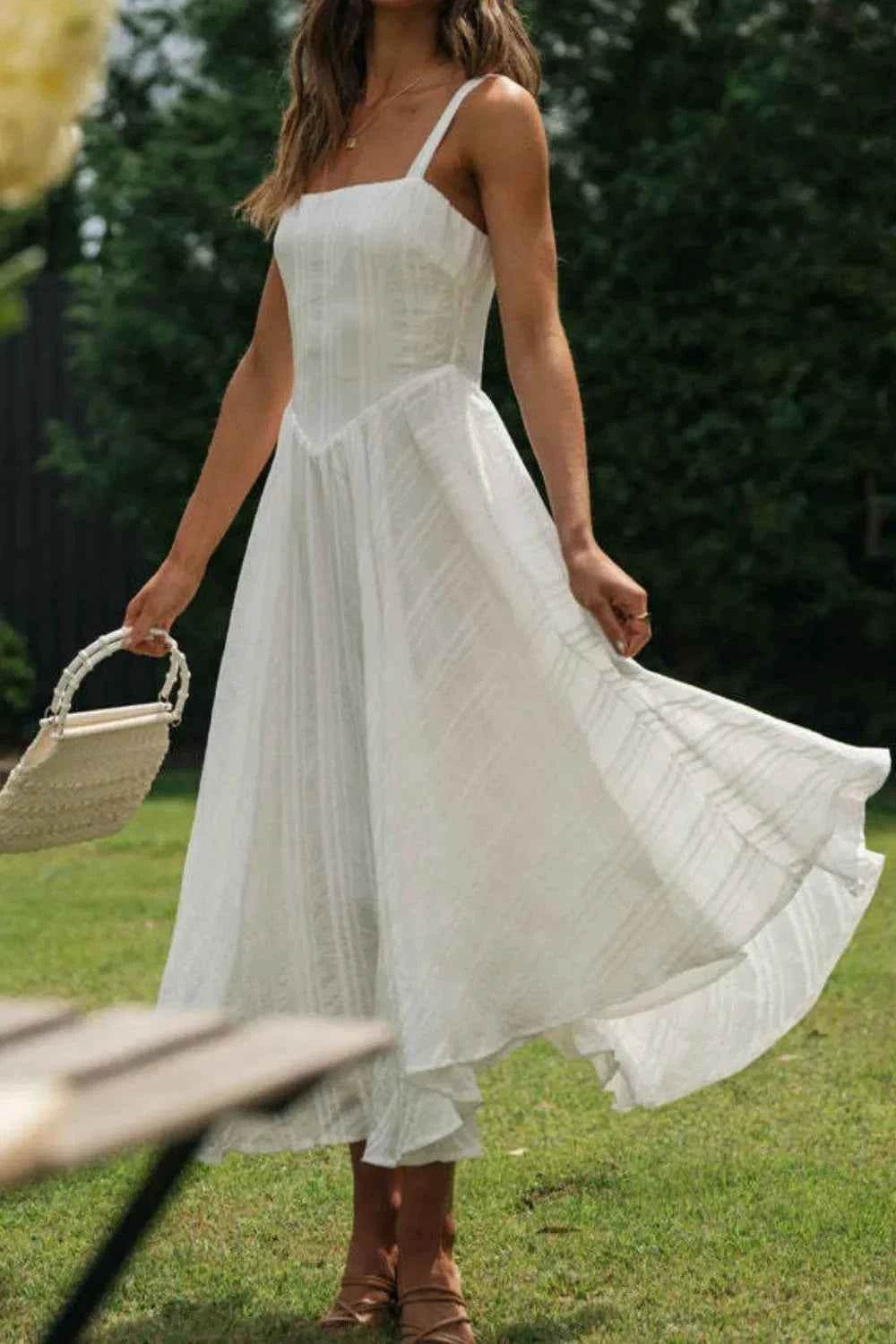 Square Neck Midi Cami Dress.