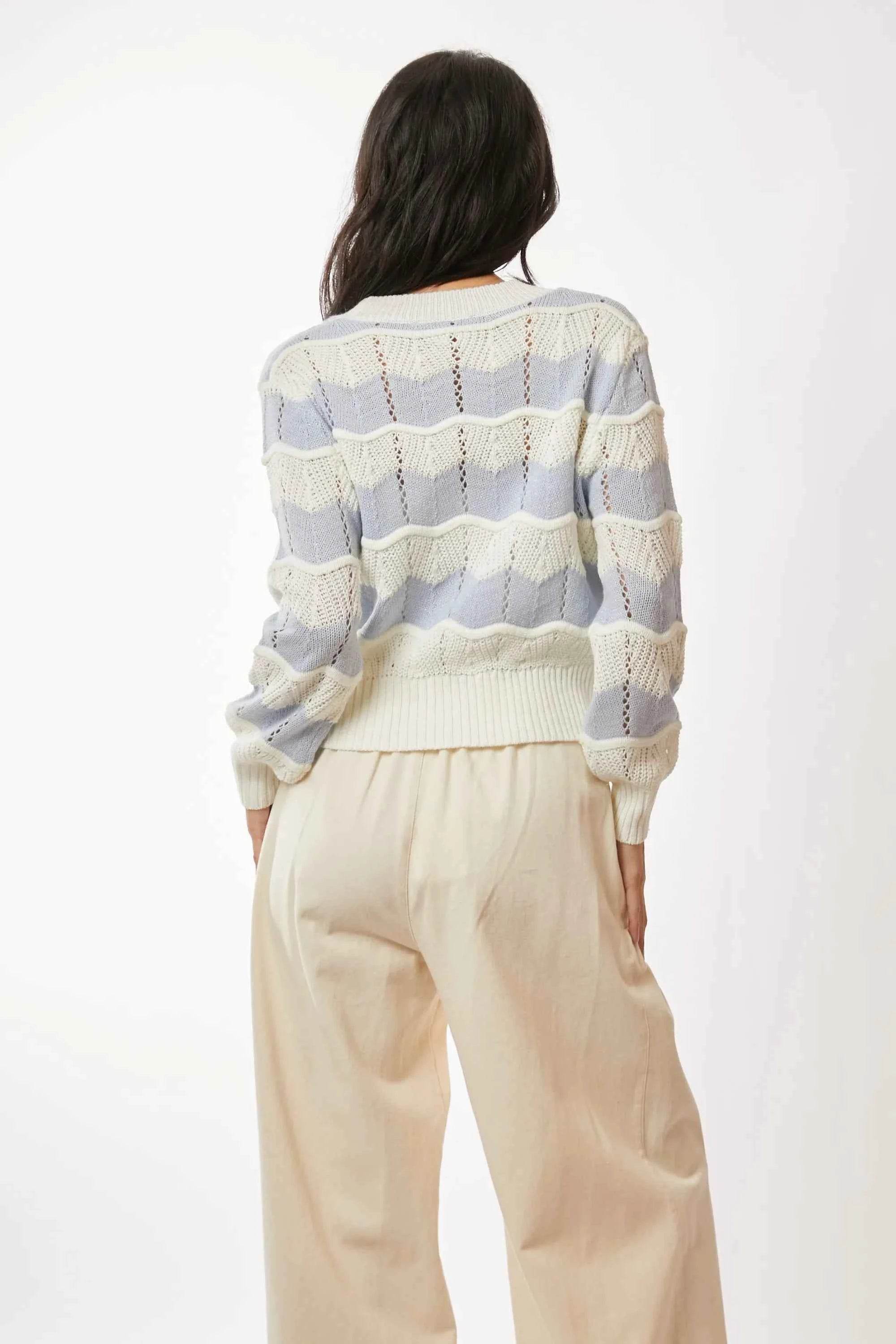 Davi & Dani Button-Up Front V Neckline Cardigan Sweater.