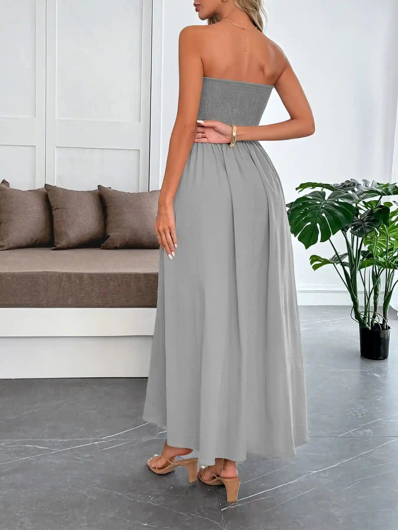 Smocked Tube Maxi Dress.
