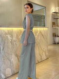 Stylish Sleeveless Top and Pants Set - EBYNN