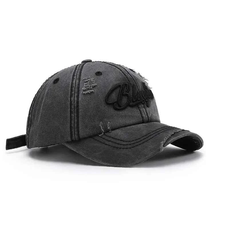 Embroidered Letter Cotton Baseball Cap.