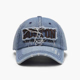 Adjustable Cotton Baseball Cap with Letter Design.
