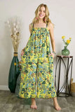 ADORA Elastic Detail Tropical Jumpsuit.