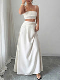 Square Neck Cami and Maxi Skirt Set.