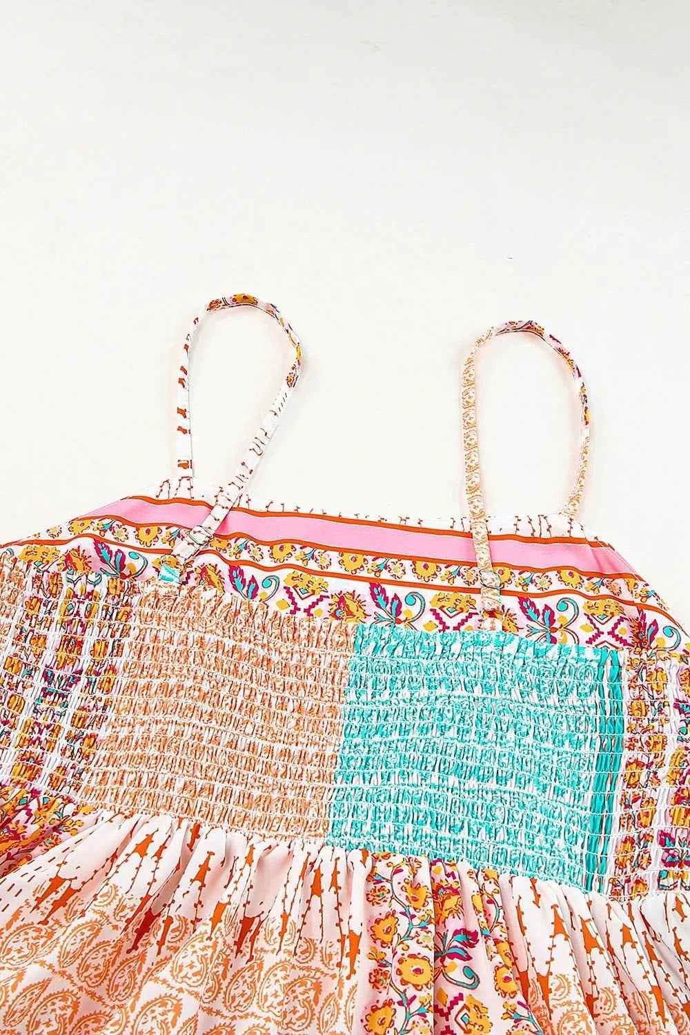 Printed Square Neck Cami Dress.