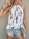Ruffled Hem Tank Top.