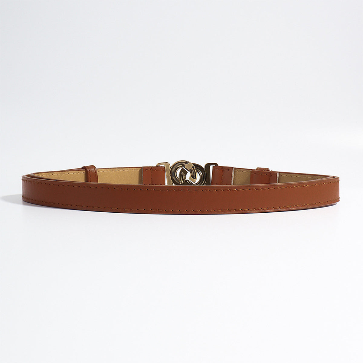 Alloy Buckle PU Leather Belt.