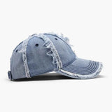 Raw Hem Cotton Baseball Cap.