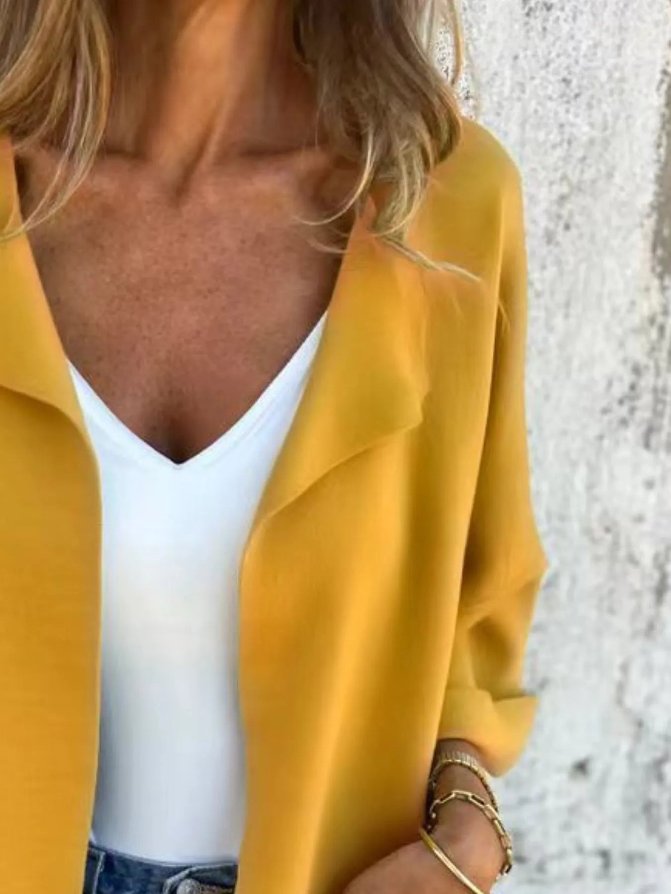 Plus Size Open Front 3/4 Sleeve Cardigan.