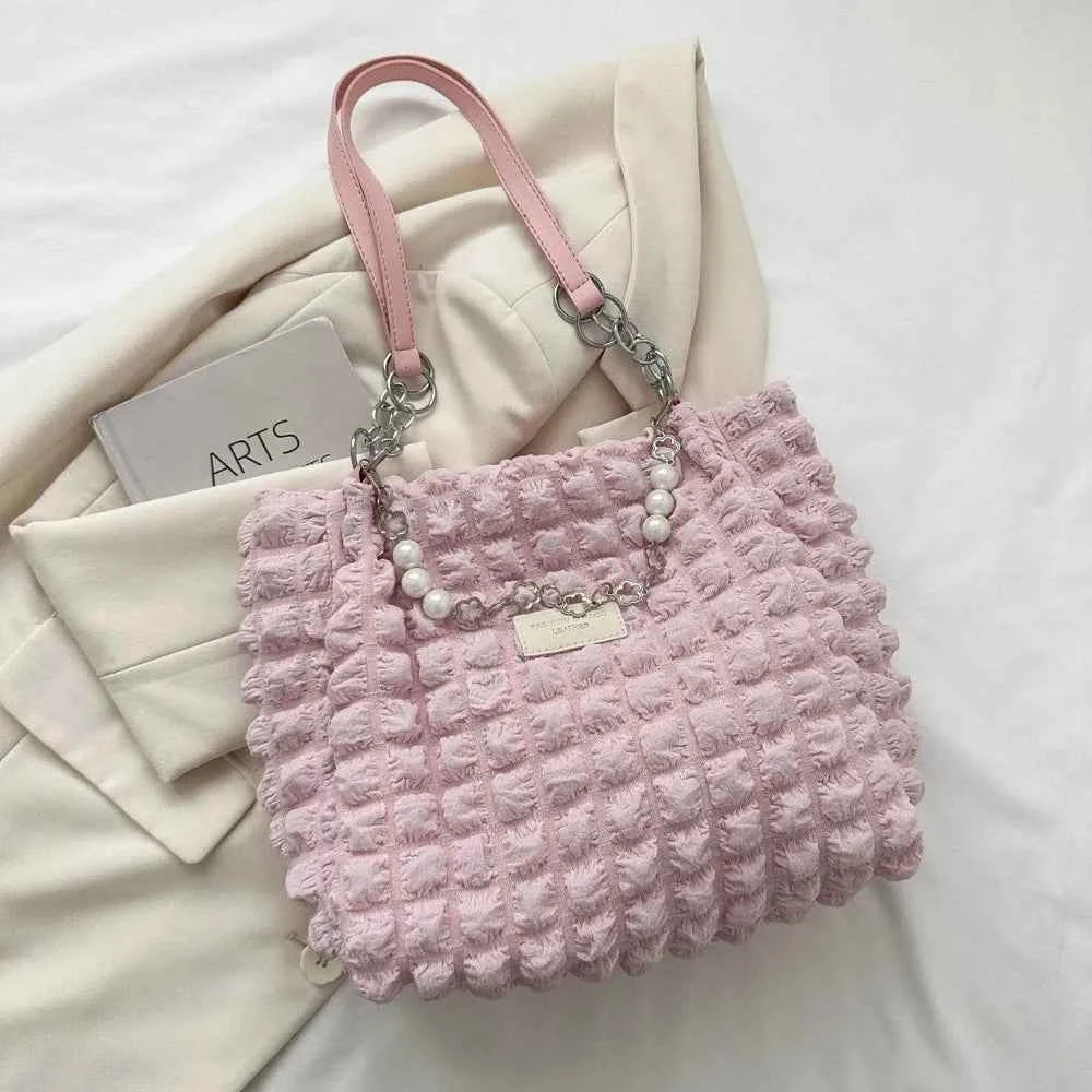 Bubble Textured Medium Tote Bag.