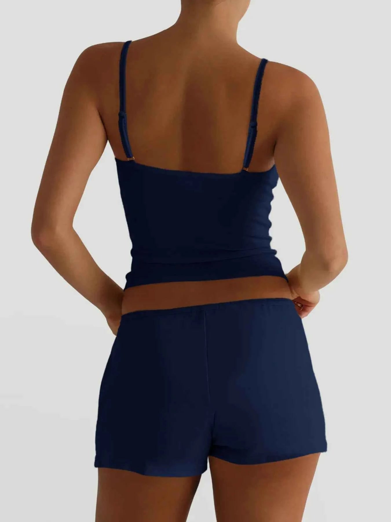 V-Neck Cami and Shorts Set.