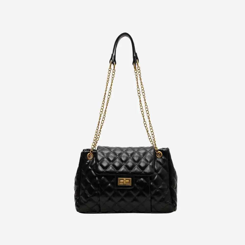 Medium PU Leather Shoulder Bag.