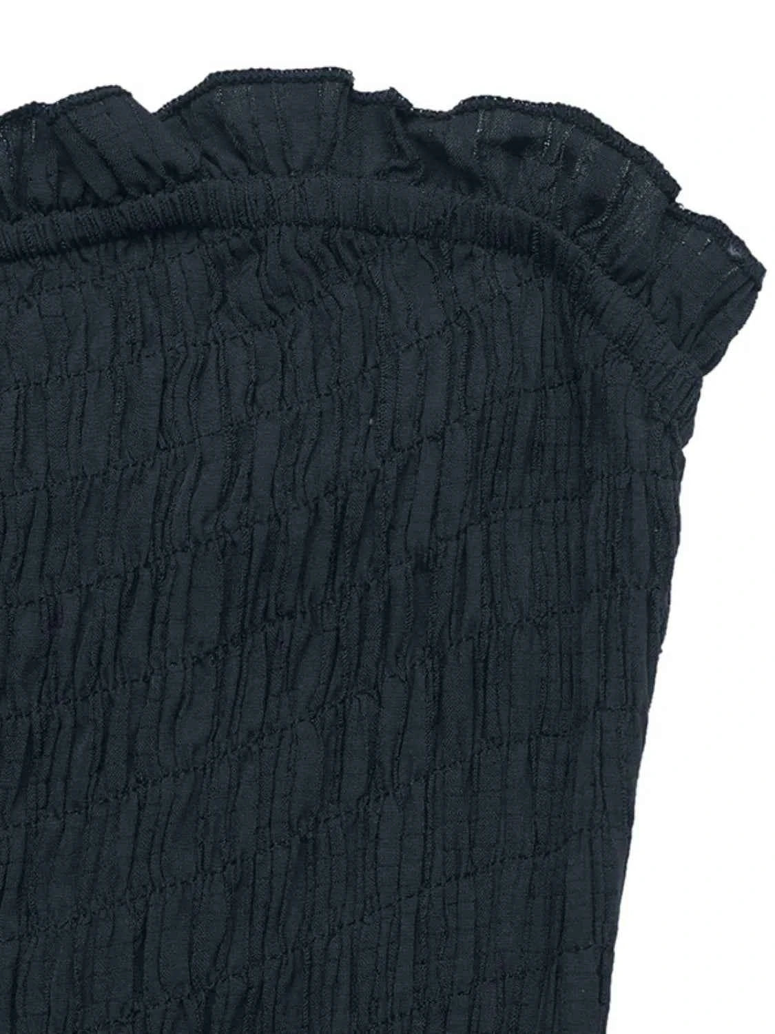 Smocked Tube Wide Leg Jumpsuit.