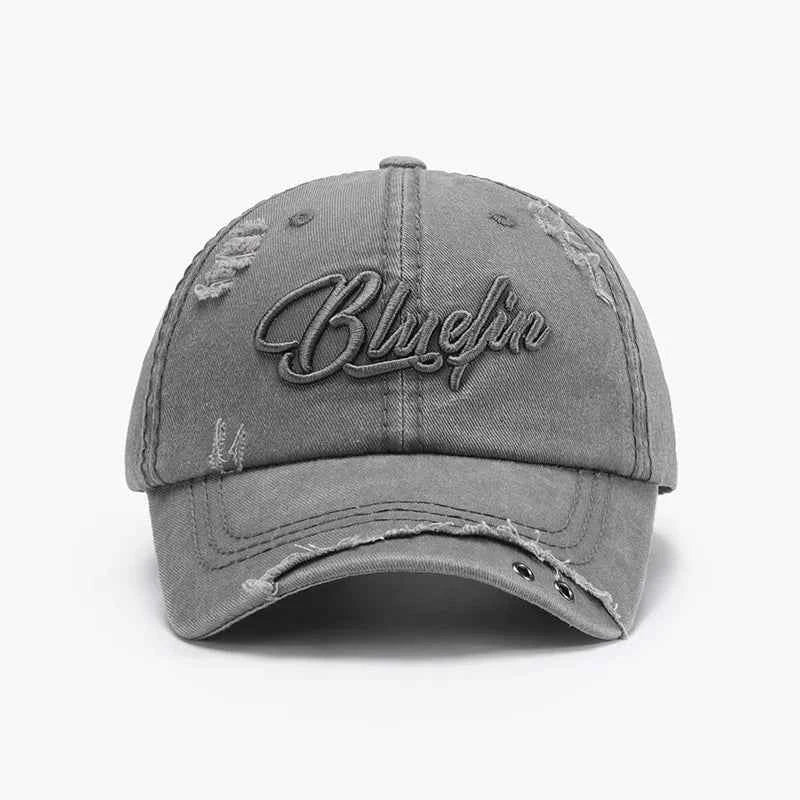 Embroidered Letter Cotton Baseball Cap.