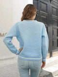 V-Neck Dropped Shoulder Sweater.