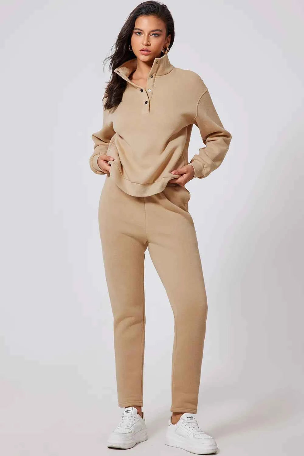 Half Snap Turtleneck Active Set - Top & Pants.