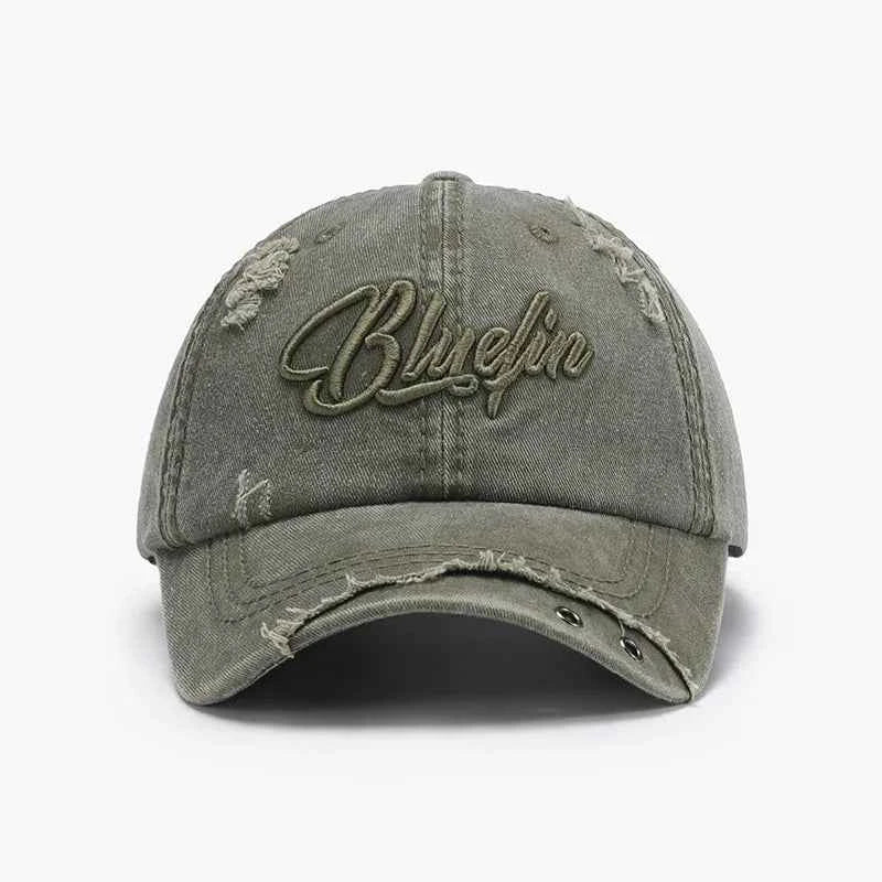 Embroidered Letter Cotton Baseball Cap.