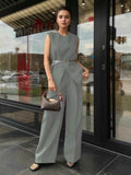 Stylish Sleeveless Top and Pants Set - EBYNN