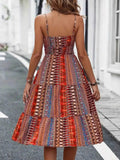 Printed V-Neck Cami Dress.