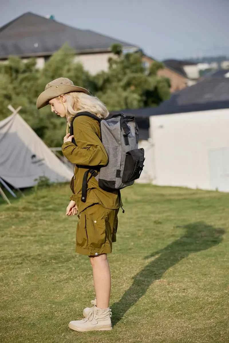 Himawari Waterproof Canvas Backpack with Handles.