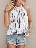 Ruffled Hem Tank Top.