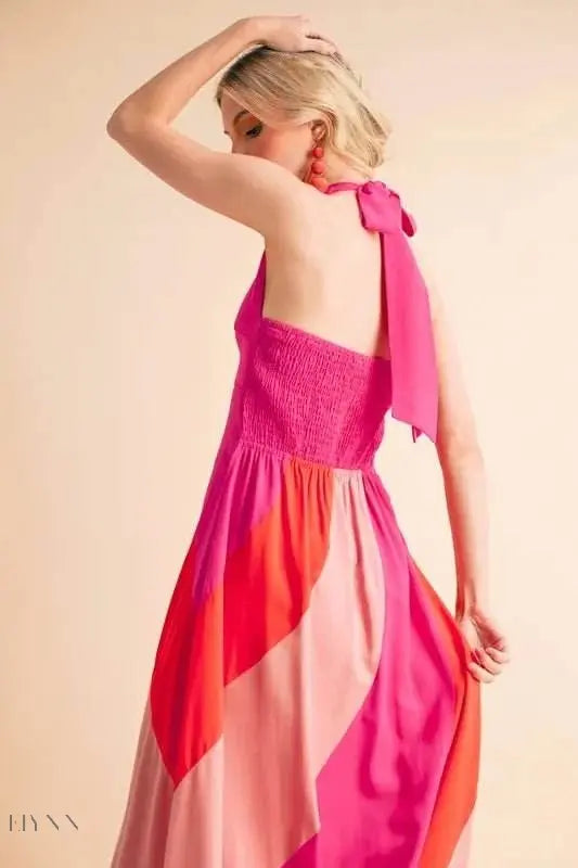 Aemi+Co Color Block Sleeveless Maxi Dress - EBYNN