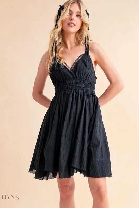 Aemi+Co Lace Detail Mini Cami Dress - Elegant Fashion for Every Occasion - EBYNN