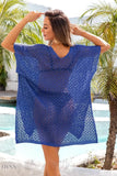 Angel Wings Openwork Slit Scoop Neck Cover Up - EBYNN
