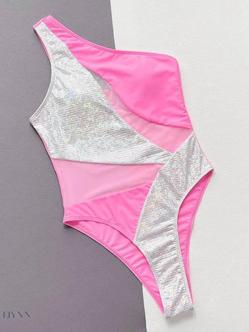 Contrast Panel One-Piece Swimsuit - EBYNN