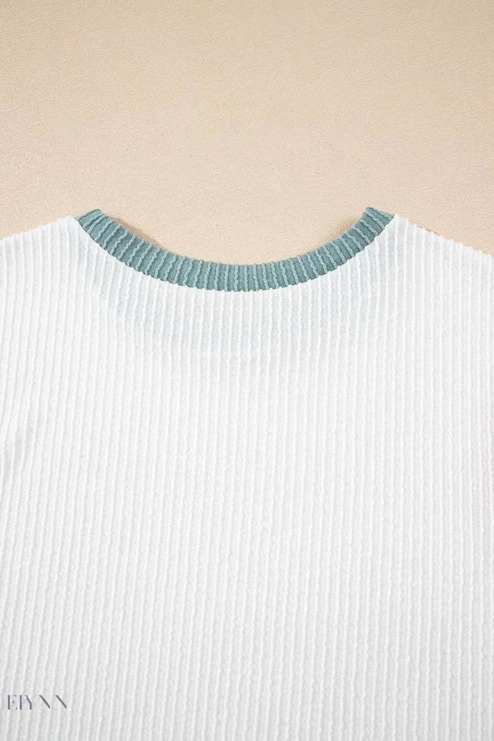 Contrast Trim Sleeveless Top - Stylish Ribbed Knit Design - EBYNN