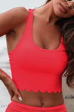 Crisscross Scoop Neck Swim Top - EBYNN