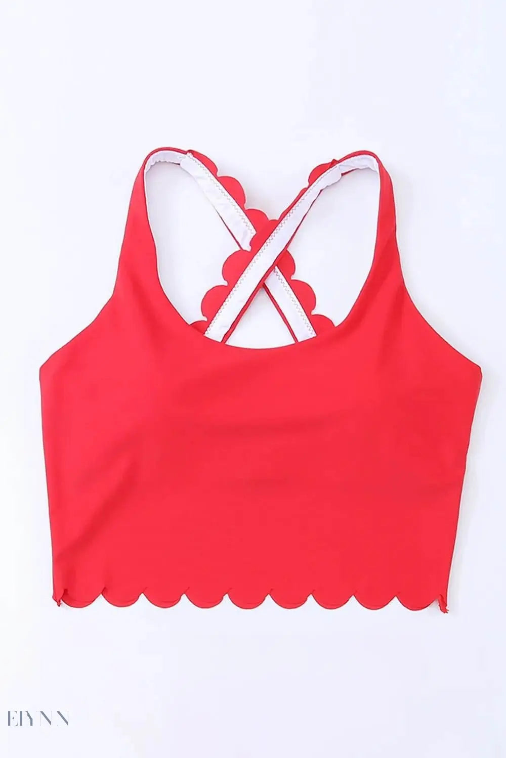 Crisscross Scoop Neck Swim Top - EBYNN