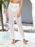 Cutout Drawstring High Waist Swim Pants - EBYNN