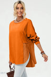 Double Take High-Low T-Shirt - Full Size Long Sleeve for Effortless Style - EBYNN