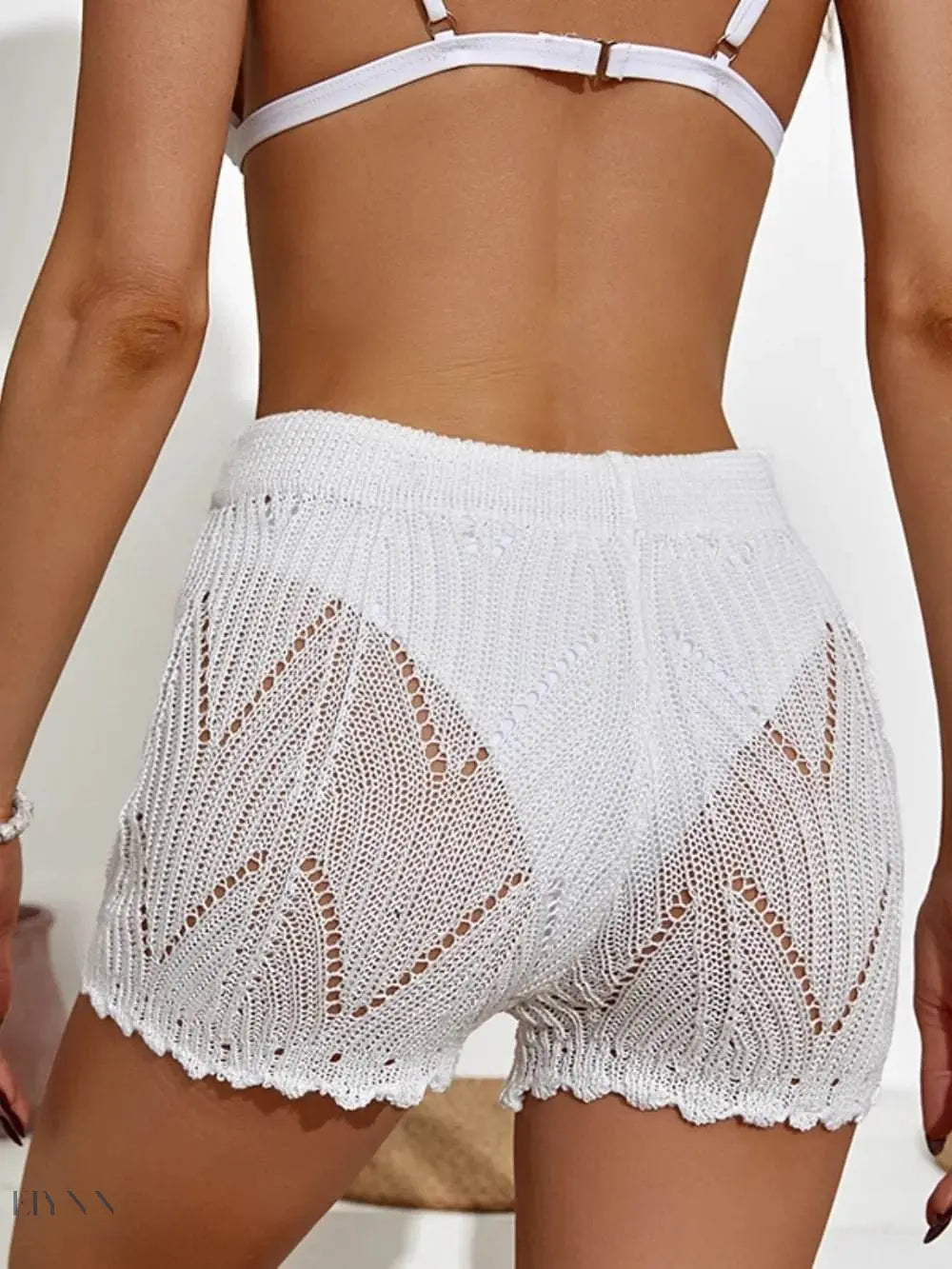 Drawstring Cutout Swim Shorts - EBYNN