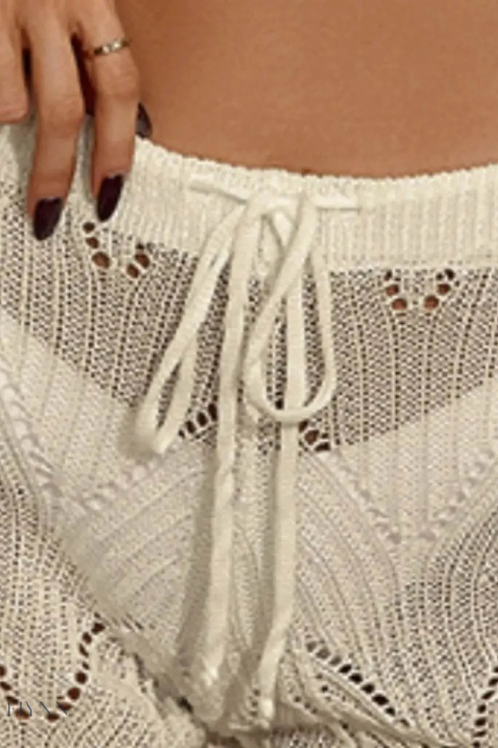 Drawstring Cutout Swim Shorts - EBYNN