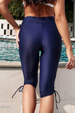 Drawstring Ruched Swim Shorts - EBYNN