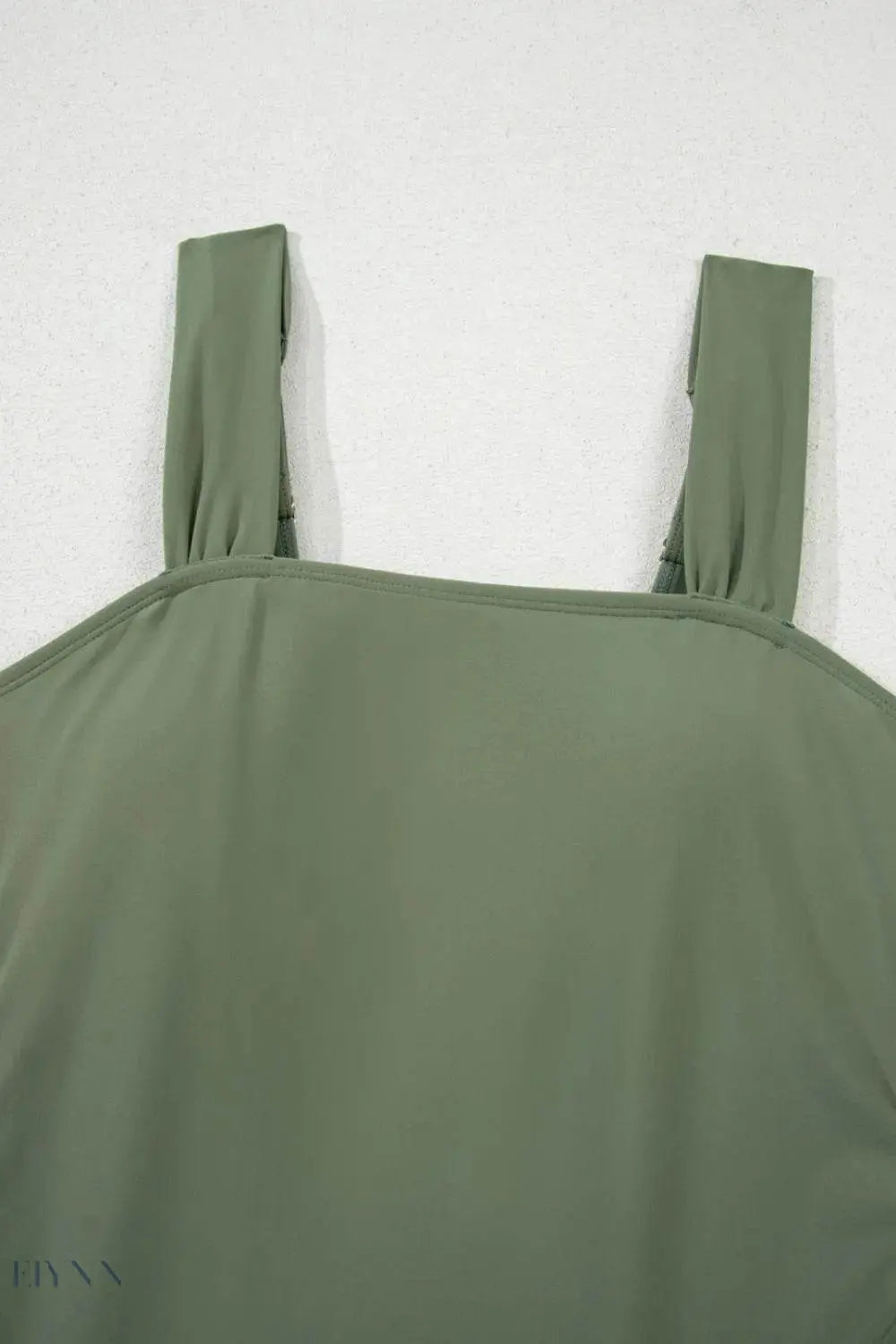 Drawstring Ruched Wide Straps Tankini Set - EBYNN