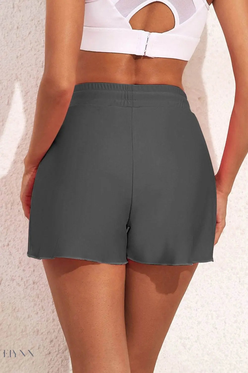 Drawstring Waist Swim Shorts - EBYNN