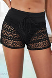 Full Size Drawstring Waist Swim Shorts - EBYNN