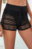 Full Size Drawstring Waist Swim Shorts - EBYNN