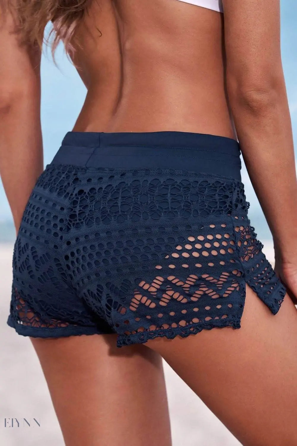 Full Size Drawstring Waist Swim Shorts - EBYNN