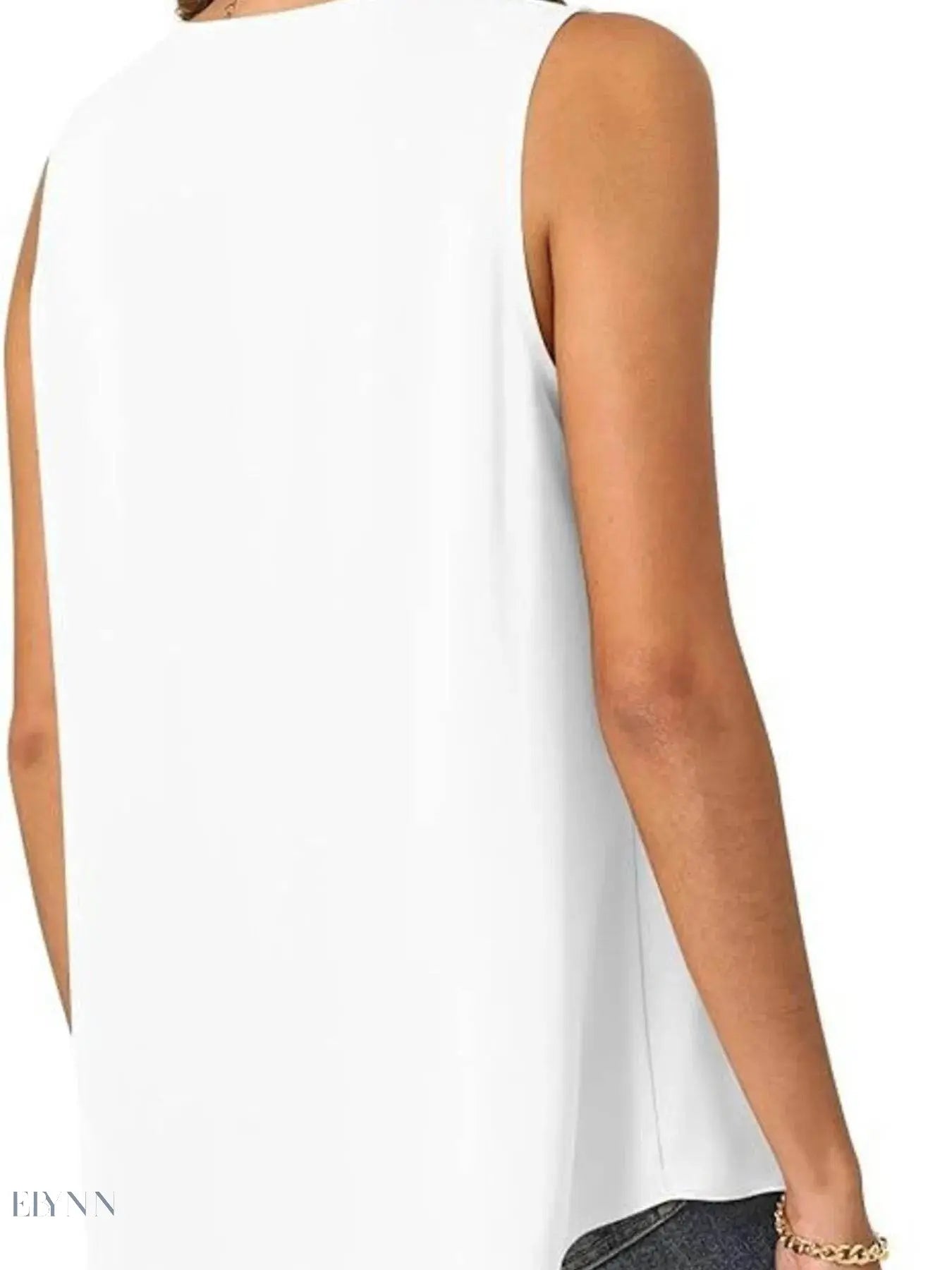 Plus Size V-Neck Tank Top - Stylish Sleeveless Fashion for Every Body - EBYNN