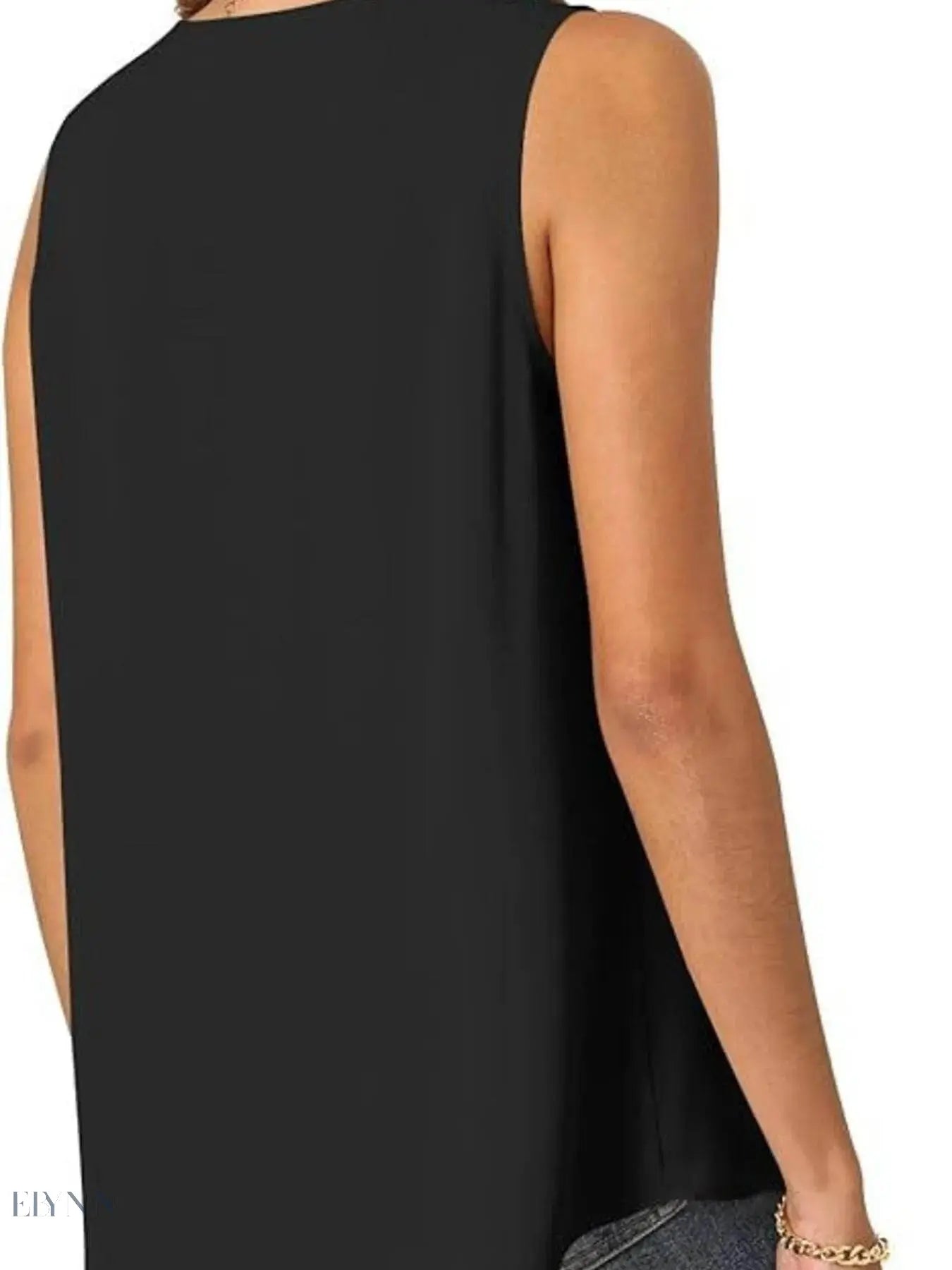 Plus Size V-Neck Tank Top - Stylish Sleeveless Fashion for Every Body - EBYNN