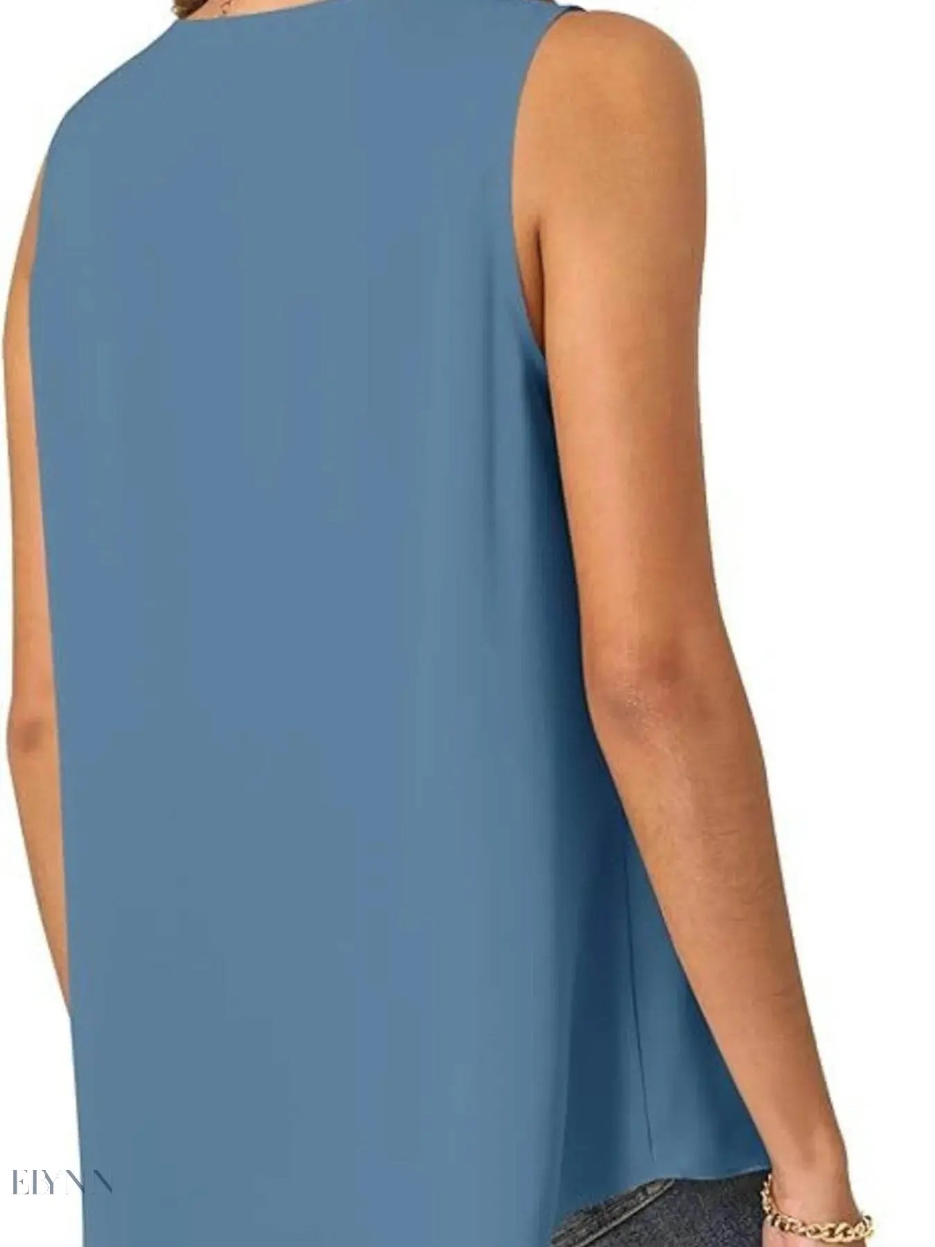 Plus Size V-Neck Tank Top - Stylish Sleeveless Fashion for Every Body - EBYNN