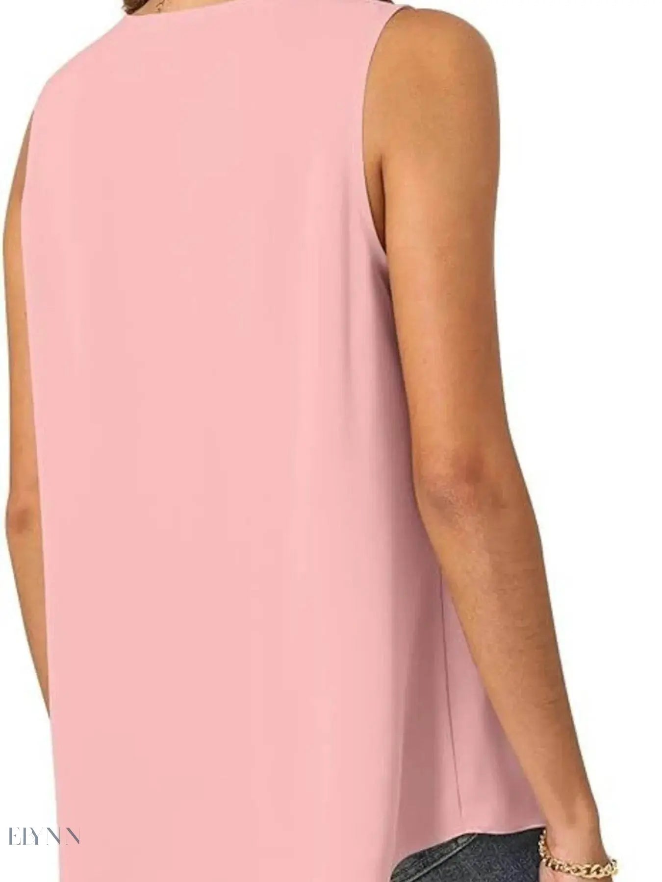 Plus Size V-Neck Tank Top - Stylish Sleeveless Fashion for Every Body - EBYNN