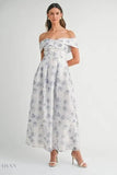 Floral Off-Shoulder Maxi Dress for Summer - EBYNN