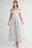 Floral Off-Shoulder Maxi Dress for Summer - EBYNN