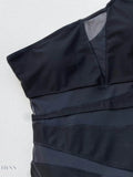 One-Shoulder Sleeveless One-Piece Swimsuit - EBYNN